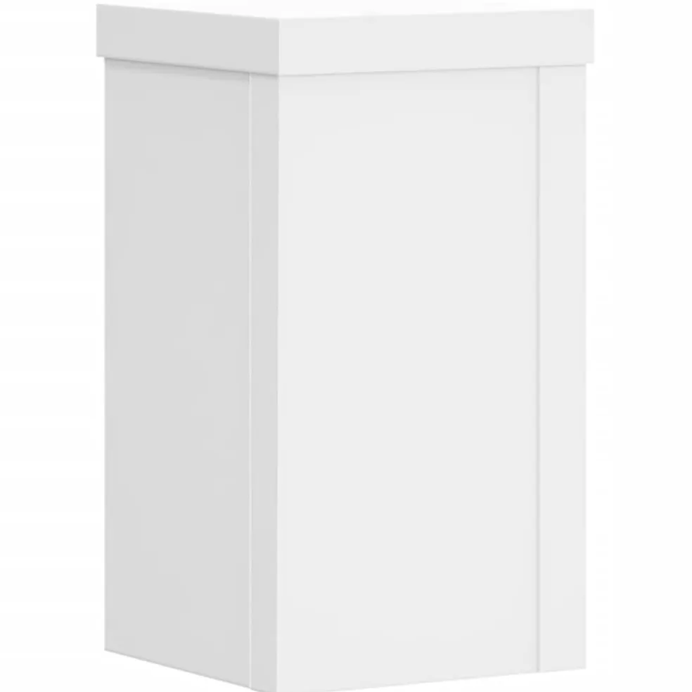 vidaXL Plantenstandaard 2 st Wit 10 x 10 x 18 cm Bewerkt hout