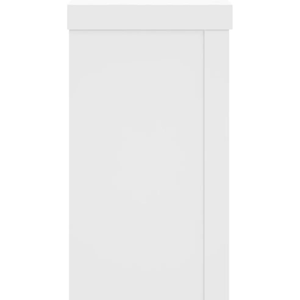 vidaXL Plantenstandaard 2 st Wit 10 x 10 x 18 cm Bewerkt hout