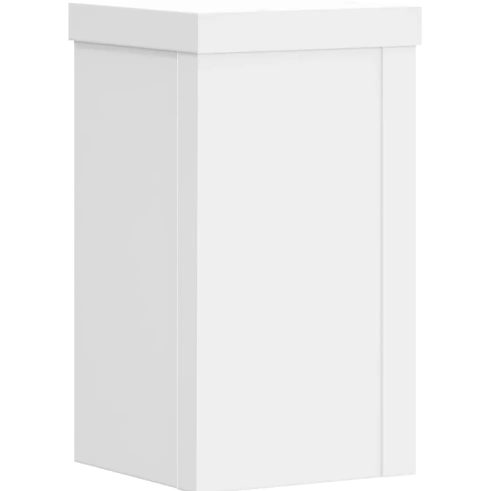 vidaXL Plantenstandaard 2 st Wit 10 x 10 x 18 cm Bewerkt hout