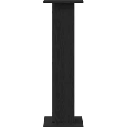vidaXL Plantenstandaard 2 st Zwart Eiken 30 x 30 x 95 cm Bewerkt hout