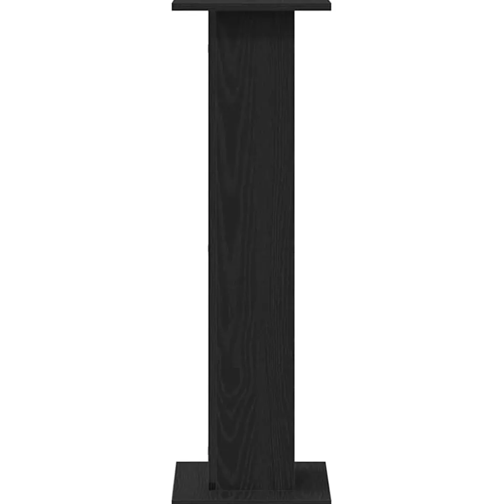 vidaXL Plantenstandaard 2 st Zwart Eiken 30 x 30 x 95 cm Bewerkt hout