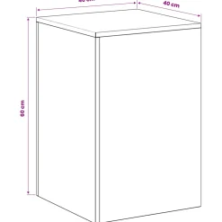 vidaXL Plantenstandaard Wit 40 x 40 x 60 cm Staal