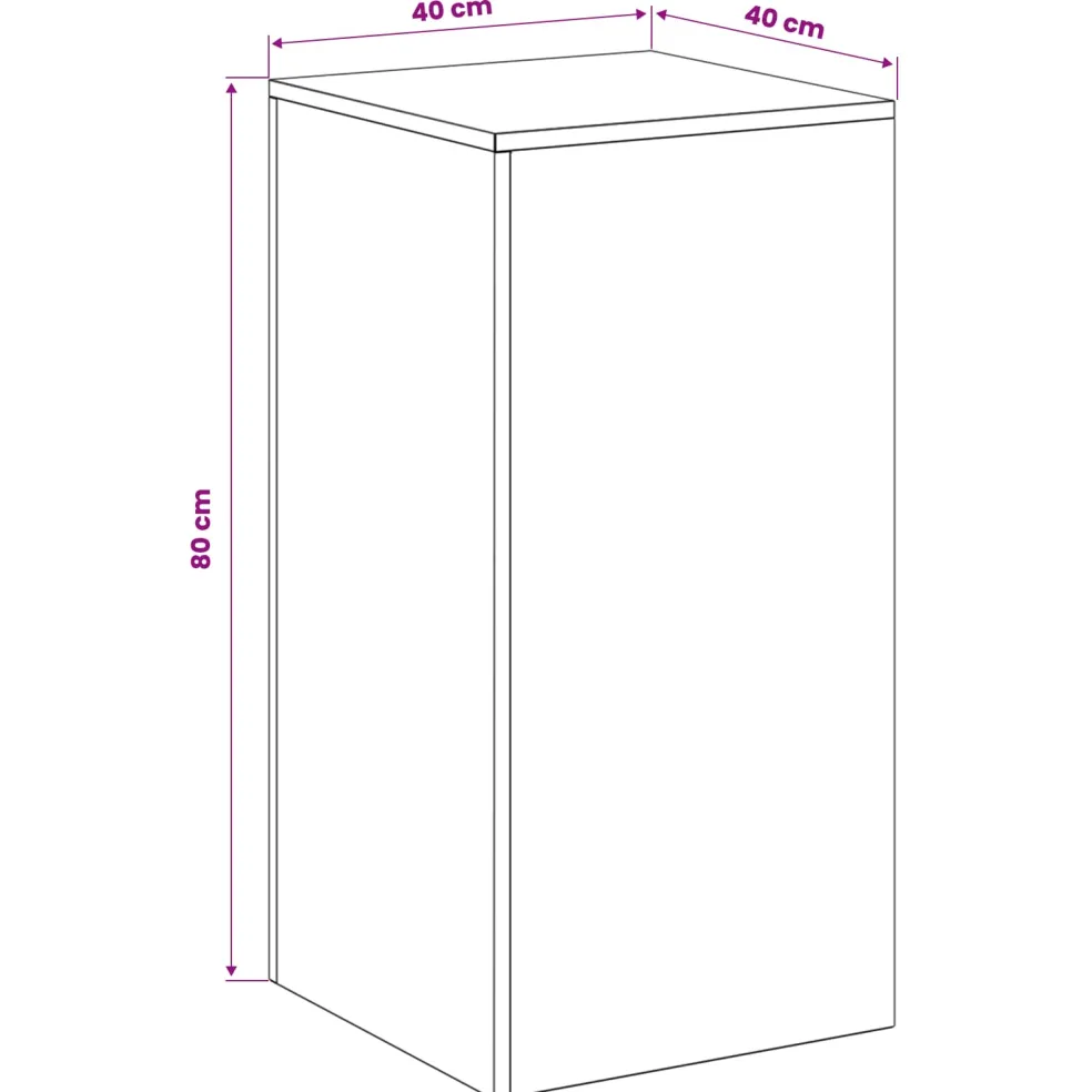 vidaXL Plantenstandaard Wit 40 x 40 x 80 cm Staal