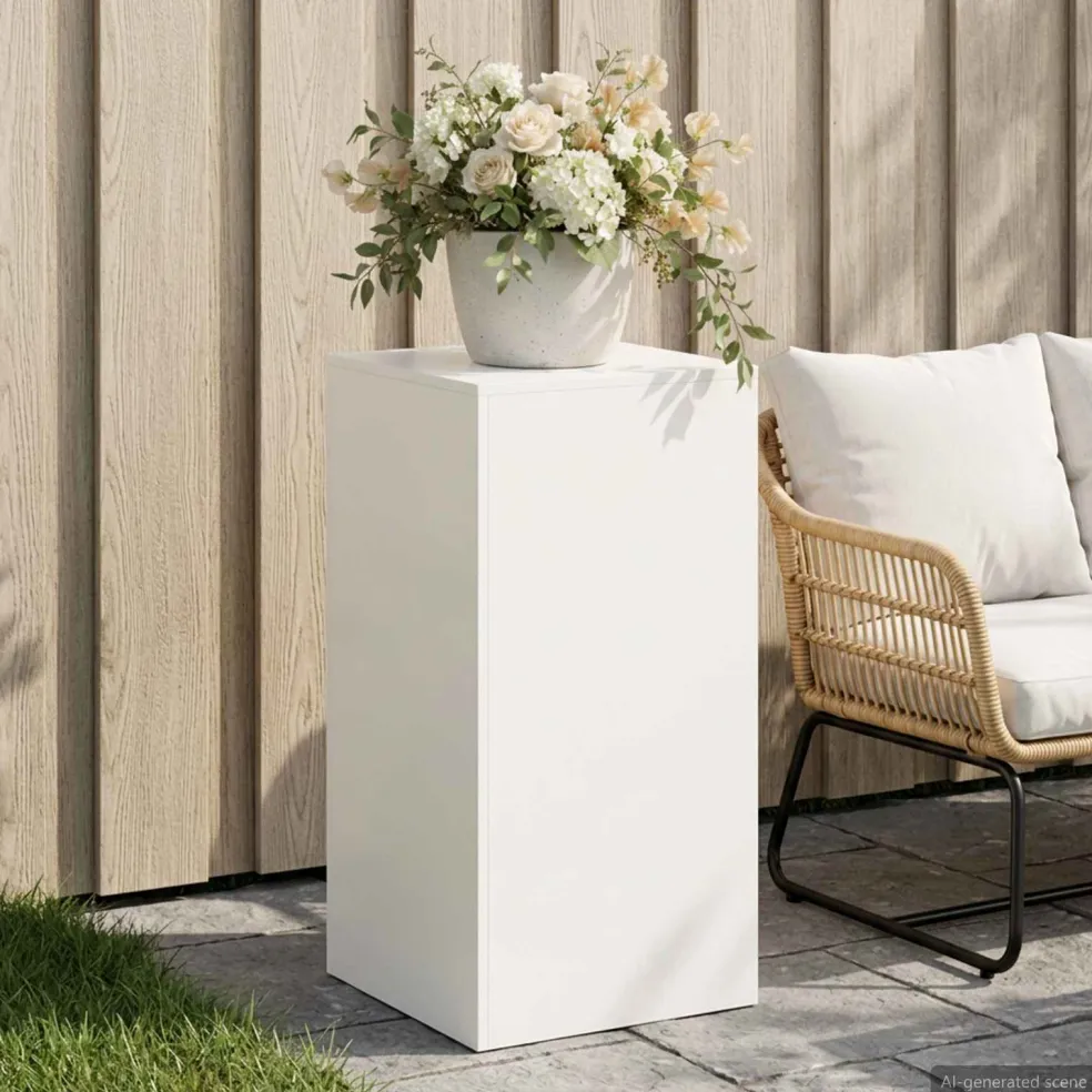 vidaXL Plantenstandaard Wit 40 x 40 x 80 cm Staal