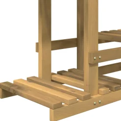 vidaXL Plantenstandaard Wit 93,5 x 25 x 91,5 cm Massief Acaciahout
