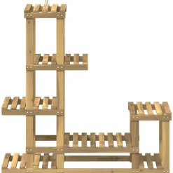 vidaXL Plantenstandaard Wit 93,5 x 25 x 91,5 cm Massief Acaciahout