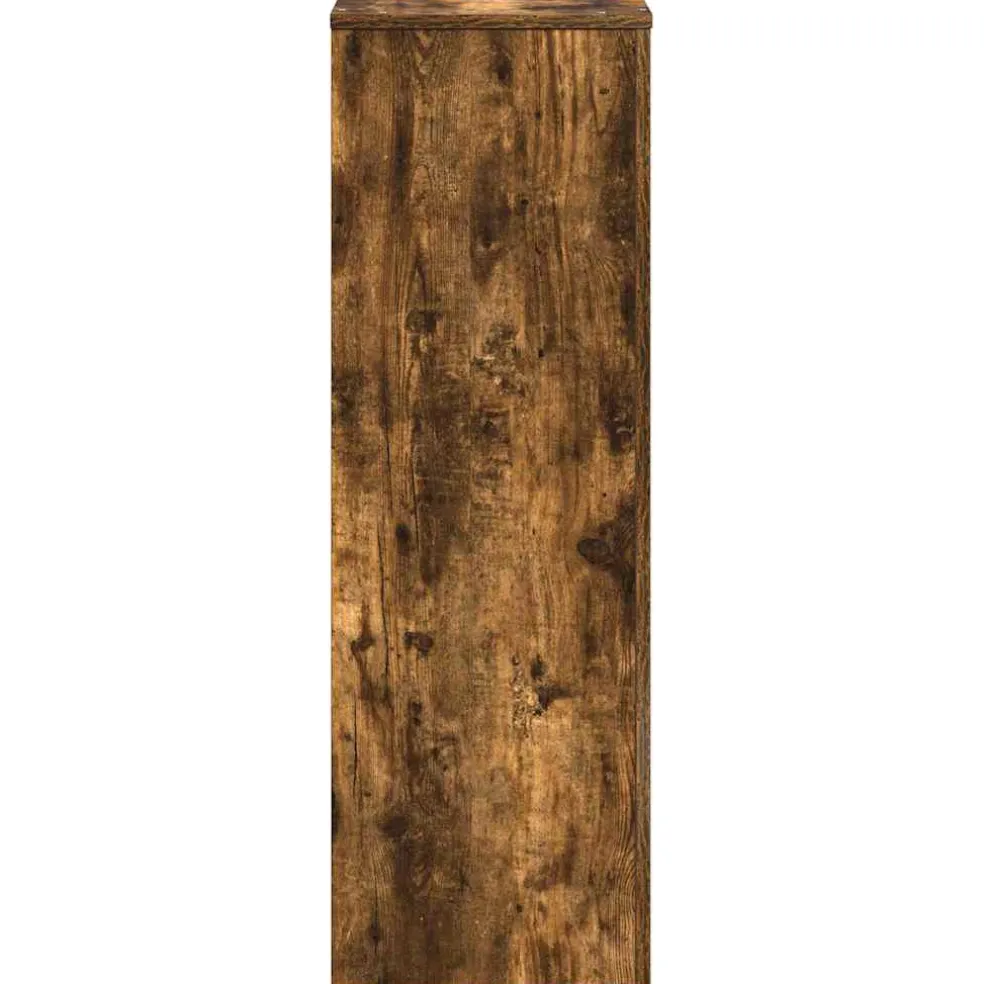 vidaXL Plantenstandaard 33x33x100 cm bewerkt hout gerookt eikenkleurig