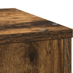 vidaXL Plantenstandaard 33x33x100 cm bewerkt hout gerookt eikenkleurig
