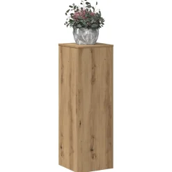 vidaXL Plantenstandaard 33x33x100 cm bewerkt hout artisanaal eiken
