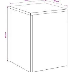 vidaXL Plantenstandaard zilver 30 x 30 x 40 cm Staal