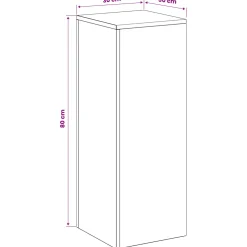 vidaXL Plantenstandaard zilver 30 x 30 x 80 cm Staal