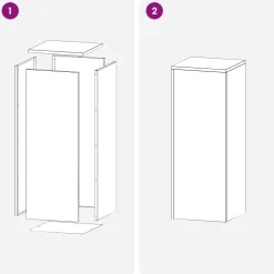 vidaXL Plantenstandaard zilver 30 x 30 x 80 cm Staal