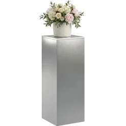 vidaXL Plantenstandaard zilver 30 x 30 x 80 cm Staal