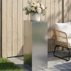 vidaXL Plantenstandaard zilver 30 x 30 x 80 cm Staal