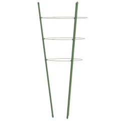 vidaXL Plantensteunen 5 st met 3 ringen 45 cm staal groen