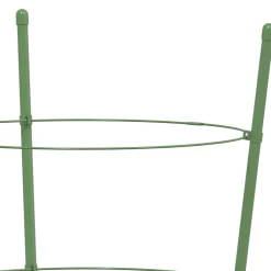 vidaXL Plantensteunen 5 st met 3 ringen 45 cm staal groen