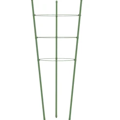 vidaXL Plantensteunen 5 st met 3 ringen 45 cm staal groen