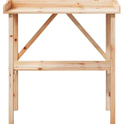 vidaXL Plantentafel met schap 78x38x82,5 cm massief vurenhout