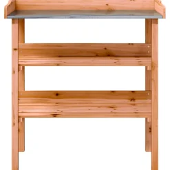 vidaXL Plantentafel met schappen 78x38x82,5 cm vurenhout bruin