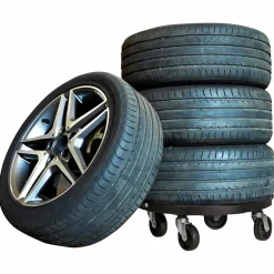 vidaXL Plantentrolley met wielen 275 kg diameter 40 cm zwart