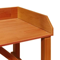 vidaXL Planttafel met plank Bruin 75 x 40 x 90 cm Massief grenenhout