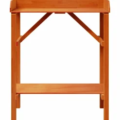 vidaXL Planttafel met plank Bruin 75 x 40 x 90 cm Massief grenenhout