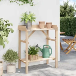 vidaXL Planttafel Naturel 75 x 40 x 90 cm Stevig vurenhout