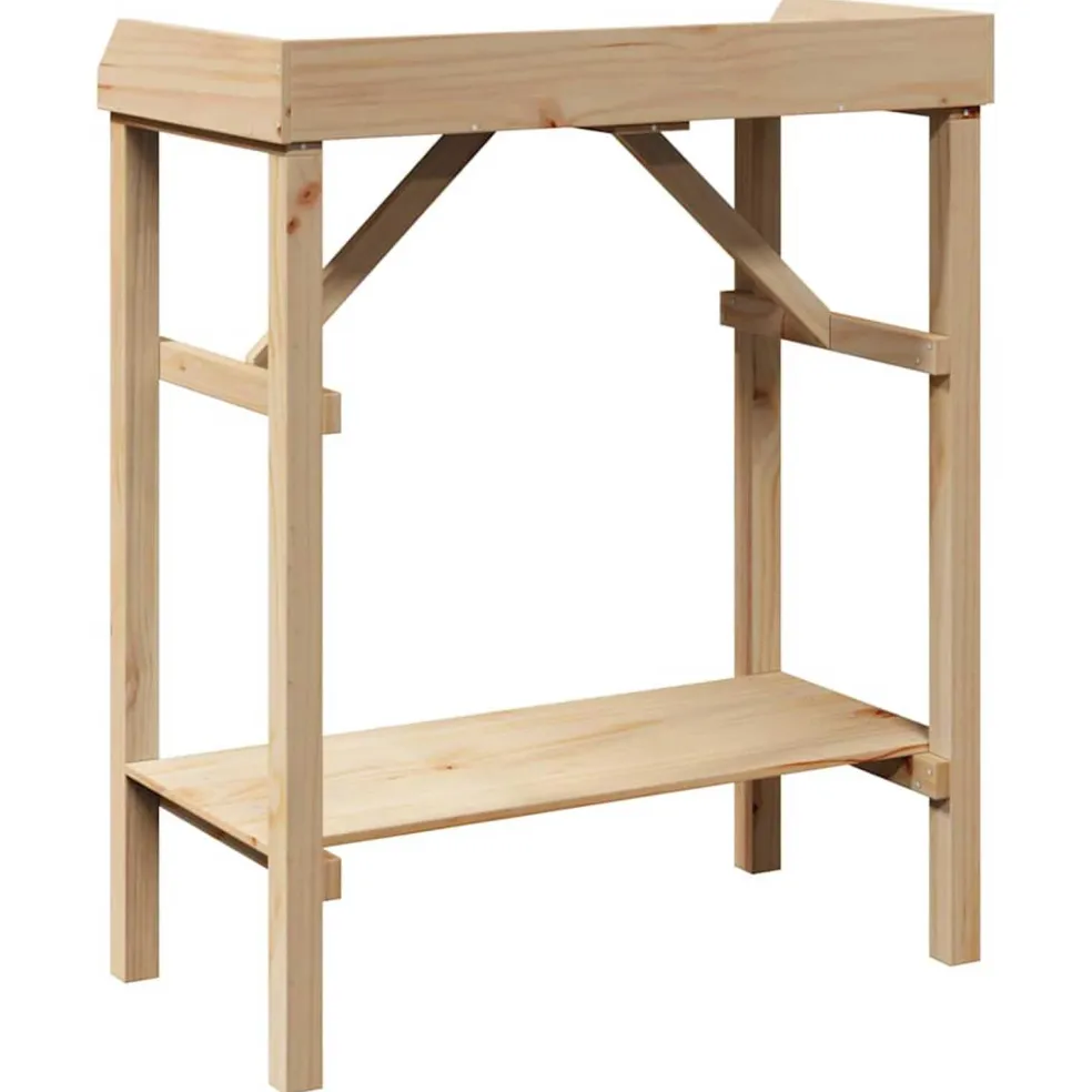 vidaXL Planttafel Naturel 75 x 40 x 90 cm Stevig vurenhout