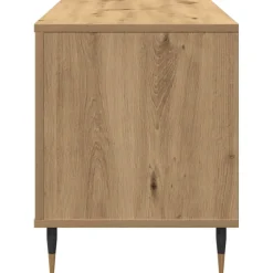 vidaXL Platenkast artisanaal eikenkleurig 100 x 38 x 48 cm