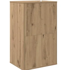 vidaXL Platenkast Artisanaal eiken 44,5 x 36,5 x 74,5 cm Bewerkt hout