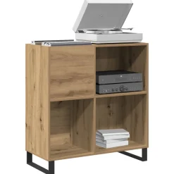 vidaXL Platenkast artisanaal eikenkleurig 84,5 x 38 x 89 cm