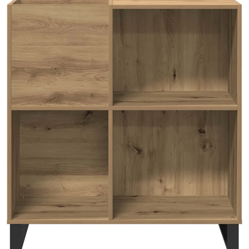 vidaXL Platenkast artisanaal eikenkleurig 84,5 x 38 x 89 cm