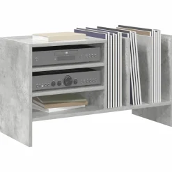 vidaXL Platenkast Beton Grijs 78.5 x 35 x 45 cm Bewerkt hout