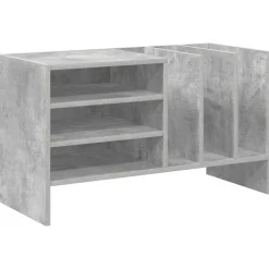 vidaXL Platenkast Beton Grijs 78.5 x 35 x 45 cm Bewerkt hout