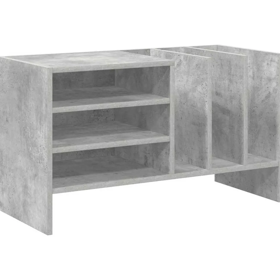 vidaXL Platenkast Beton Grijs 78.5 x 35 x 45 cm Bewerkt hout