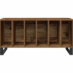 vidaXL Platenkast Oud hout 100 x 38 x 48 cm Bewerkt hout