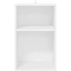 vidaXL Platenkast Wit 38 x 33 x 61 cm Bewerkt hout