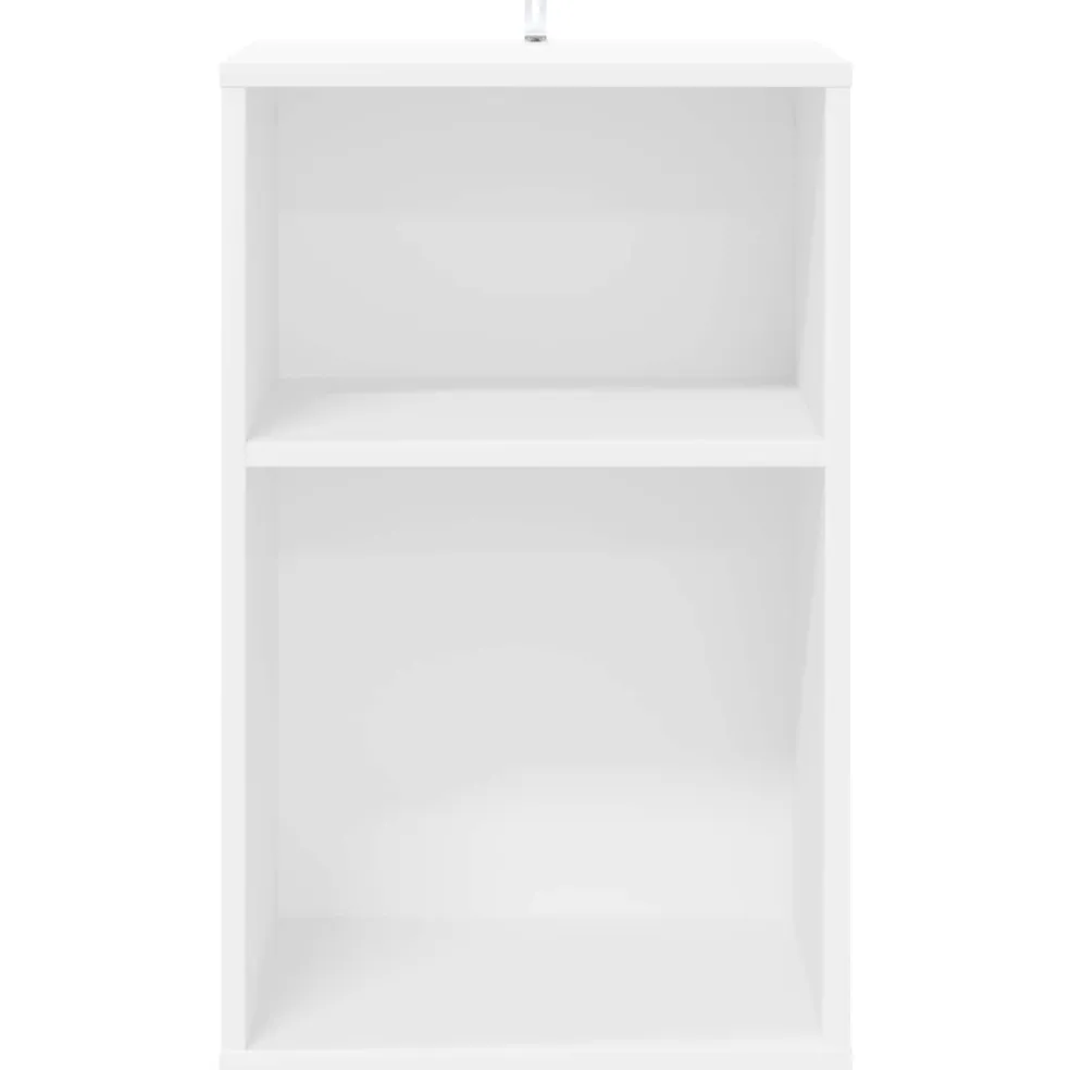 vidaXL Platenkast Wit 38 x 33 x 61 cm Bewerkt hout