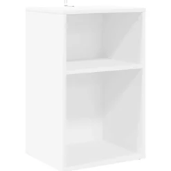 vidaXL Platenkast Wit 38 x 33 x 61 cm Bewerkt hout