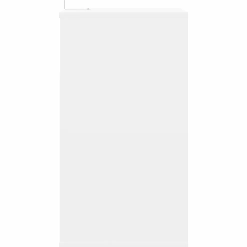 vidaXL Platenkast Wit 38 x 33 x 61 cm Bewerkt hout