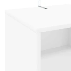 vidaXL Platenkast Wit 38 x 33 x 61 cm Bewerkt hout