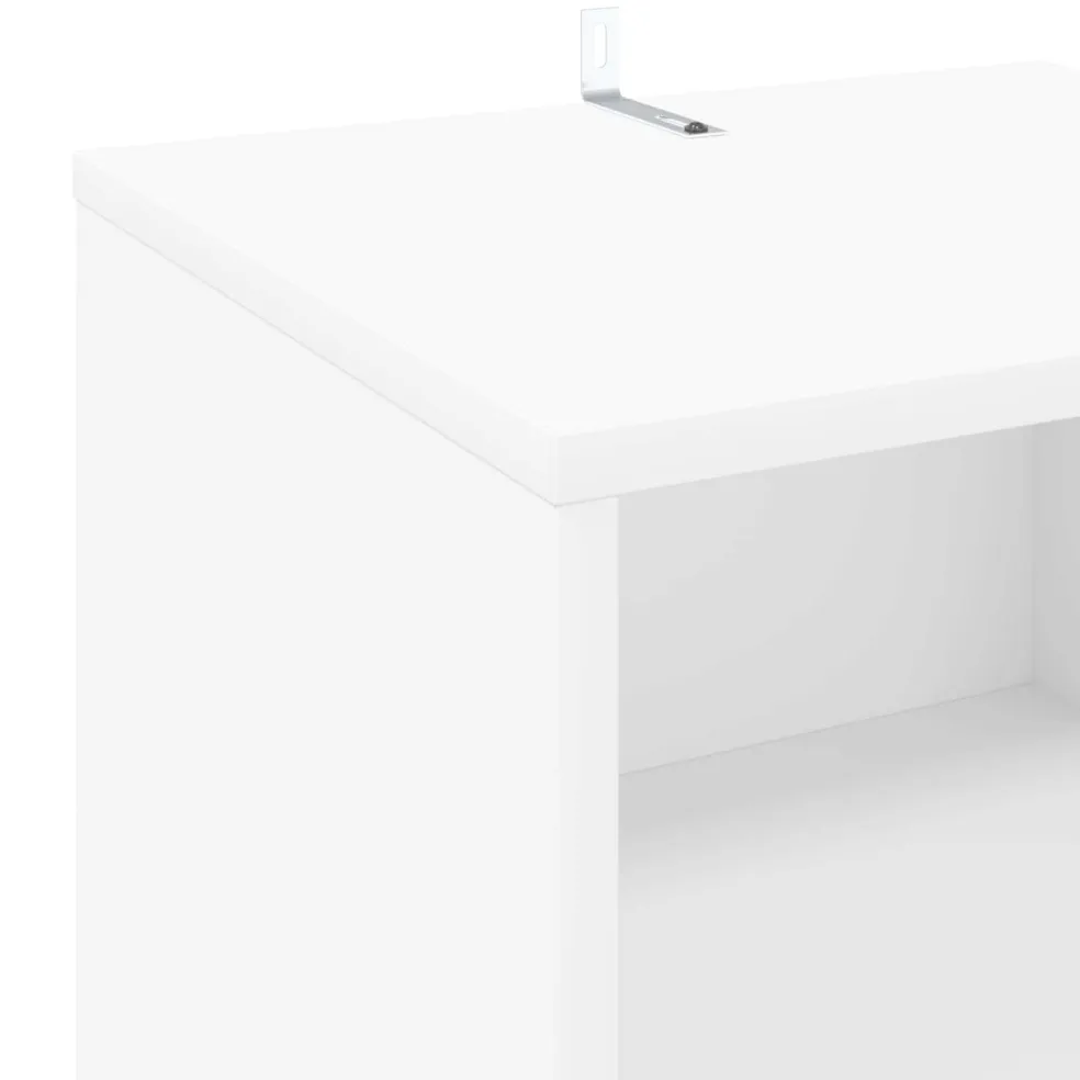 vidaXL Platenkast Wit 38 x 33 x 61 cm Bewerkt hout