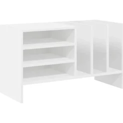 vidaXL Platenkast Wit 78.5 x 35 x 45 cm Bewerkt hout