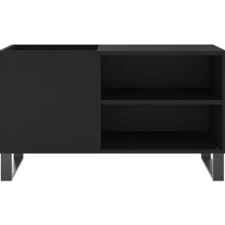 vidaXL Platenkast 85x38x48 cm bewerkt hout zwart