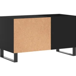 vidaXL Platenkast 85x38x48 cm bewerkt hout zwart