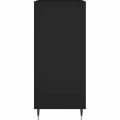 vidaXL Platenkast 84,5x38x89 cm bewerkt hout zwart