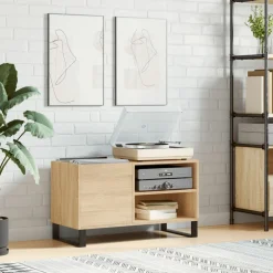 vidaXL Platenkast 85x38x48 cm bewerkt hout sonoma eikenkleurig