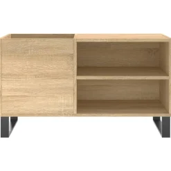 vidaXL Platenkast 85x38x48 cm bewerkt hout sonoma eikenkleurig