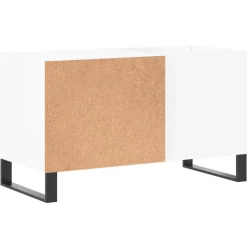 vidaXL Platenkast 85x38x48 cm bewerkt hout hoogglans wit