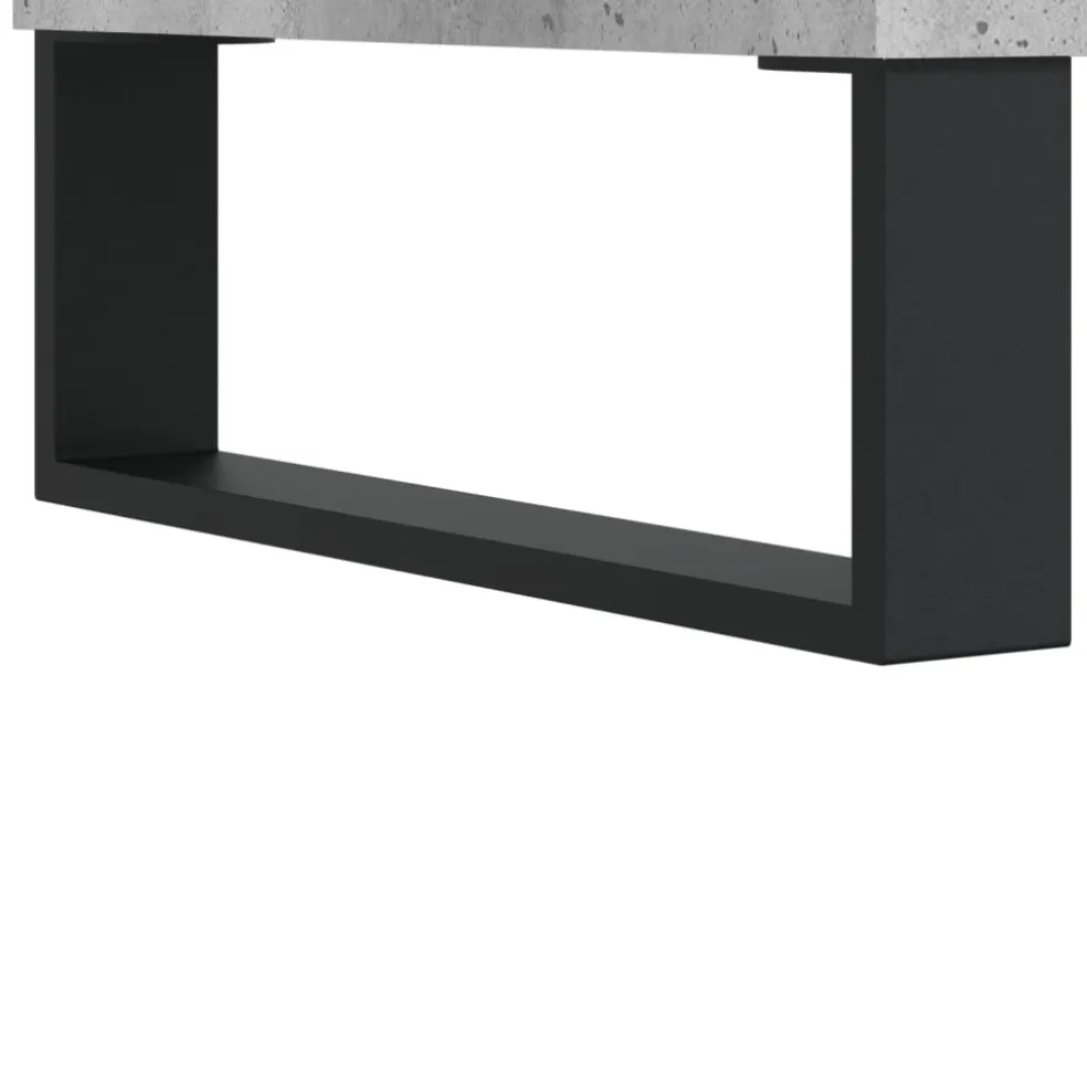 vidaXL Platenkast 85x38x48 cm bewerkt hout betongrijs